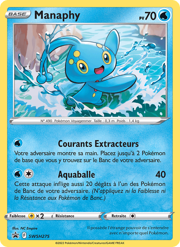 Manaphy SWSH275/307 — SWSHP – Promo SWSH — Carte Pokémon française