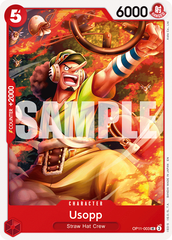 Vue agrandie de Usopp, carte OP11-003