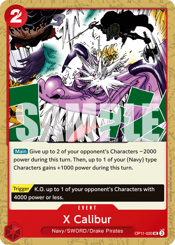 Vue agrandie de X Calibur, carte OP11-020
