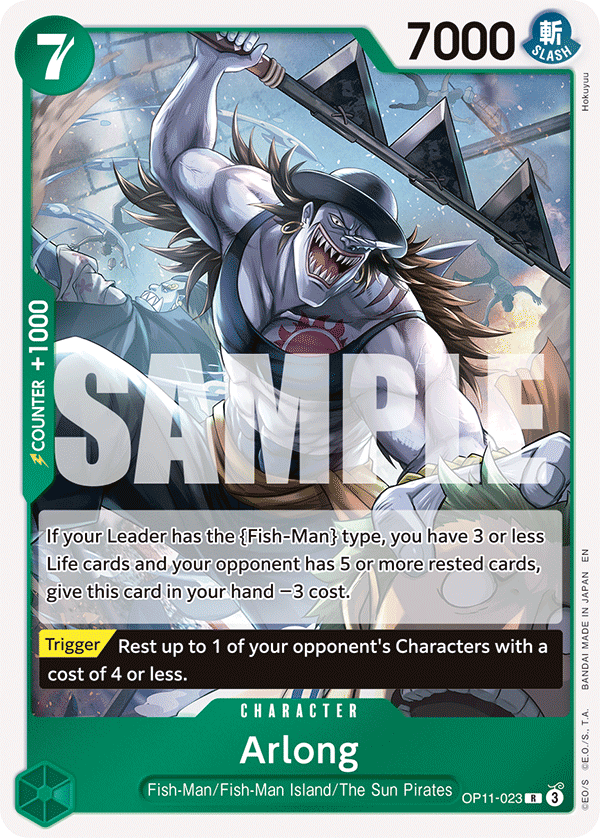 Vue agrandie de Arlong, carte OP11-023