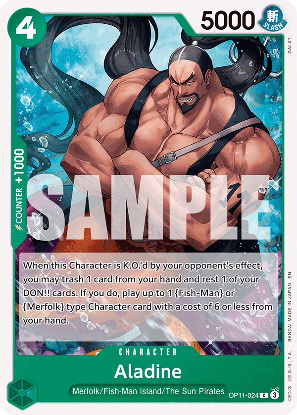 Vue agrandie de Aladine, carte OP11-024