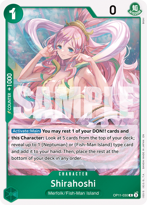 Vue agrandie de Shirahoshi, carte OP11-030