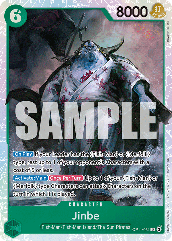 Vue agrandie de Jinbe, carte OP11-031