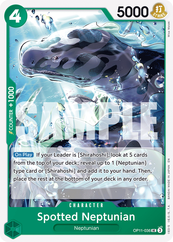Vue agrandie de Spotted Neptunian, carte OP11-036