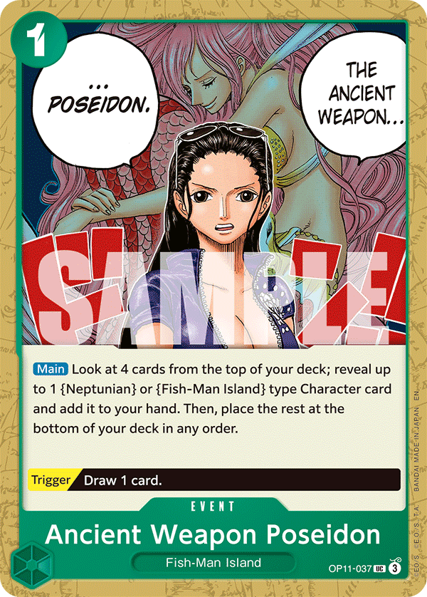 Vue agrandie de Ancient Weapon Poseidon, carte OP11-037