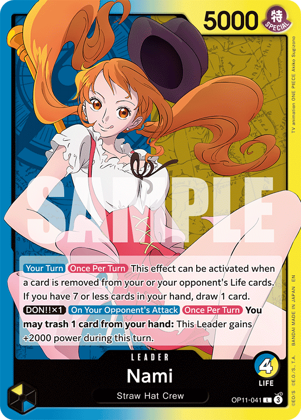 Vue agrandie de Nami, carte OP11-041