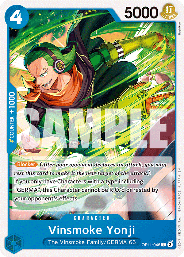 Vue agrandie de Vinsmoke Yonji, carte OP11-046