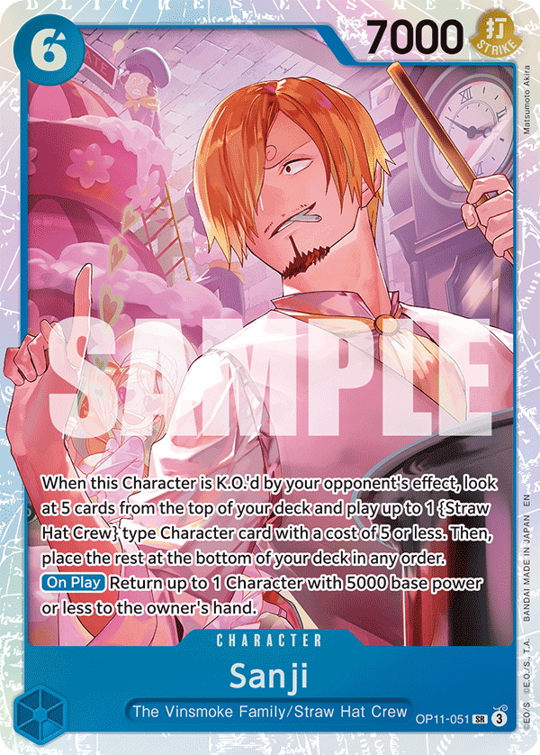 Vue agrandie de Sanji, carte OP11-051