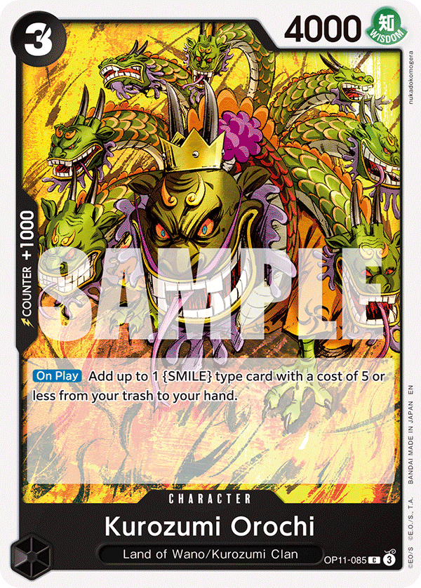 Vue agrandie de Kurozumi Orochi, carte OP11-085