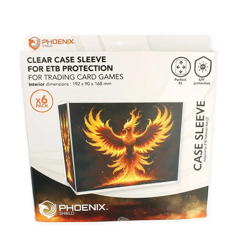 Phoenix Shield – 6x Protections Semi-Rigides ETB Pokémon – Crystal Box