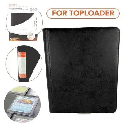 Phoenix Shield Album Zip Toploader Noir – 9 Pockets – 360 Cartes - Poke-Geek