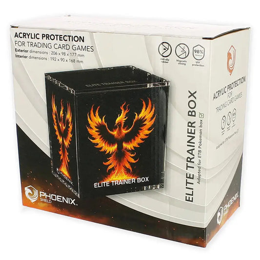 Phoenix Shield – Protection en Acrylique pour Coffrets ETB Pokémon
