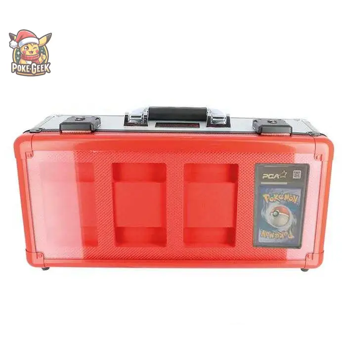 Phoenix Shield – Valise Rouge & Noire pour 44 Cartes Gradées PCA - Poke-Geek