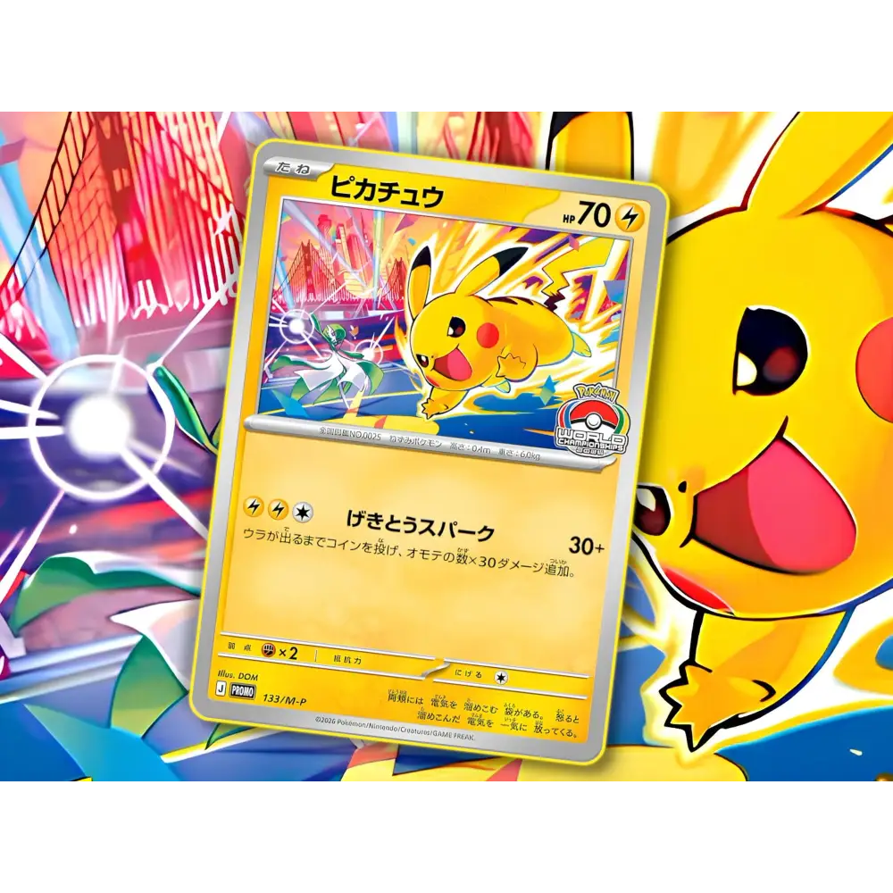Pikachu (133/M-P) – World Championships 2026 – Japonais - Poke-Geek