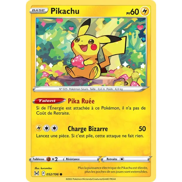 Pikachu - EB Origine Perdue - 52/196 - Poke-Geek