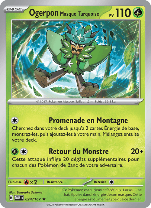 Ogerpon Masque Turquoise 24/167 — EV06 – Mascarade Crépusculaire