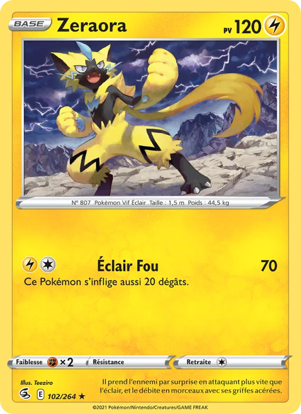 Zeraora 102/264 — EB08 - Poing de Fusion