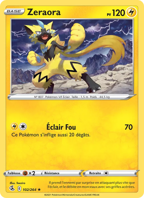 Zeraora 102/264 — EB08 - Poing de Fusion