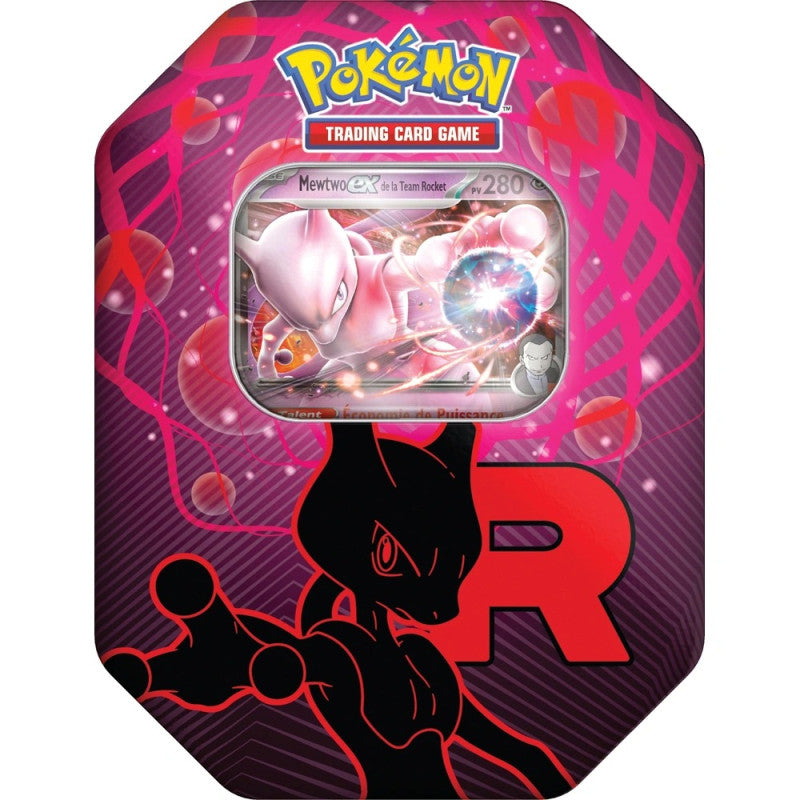 Pokébox Pokémon Team Rocket Mewtwo-ex française incluse dans le bundle avec protection acrylique Phoenix Shield