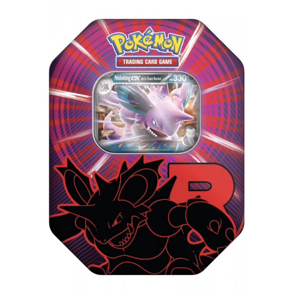 Pokébox Pokémon Team Rocket Nidoking-ex française incluse dans le bundle avec protection acrylique Phoenix Shield