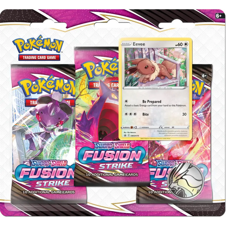 Pokemon 3 Pack Blister SWSH08 Sword and Shield Fusion Strike : Eevee