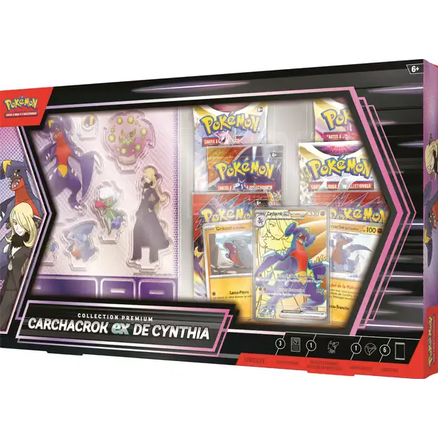 Pokémon – Coffret Collection Premium Carchacrok-ex de Cynthia – Rivalités Destinées EV10 – FR - Poke-Geek