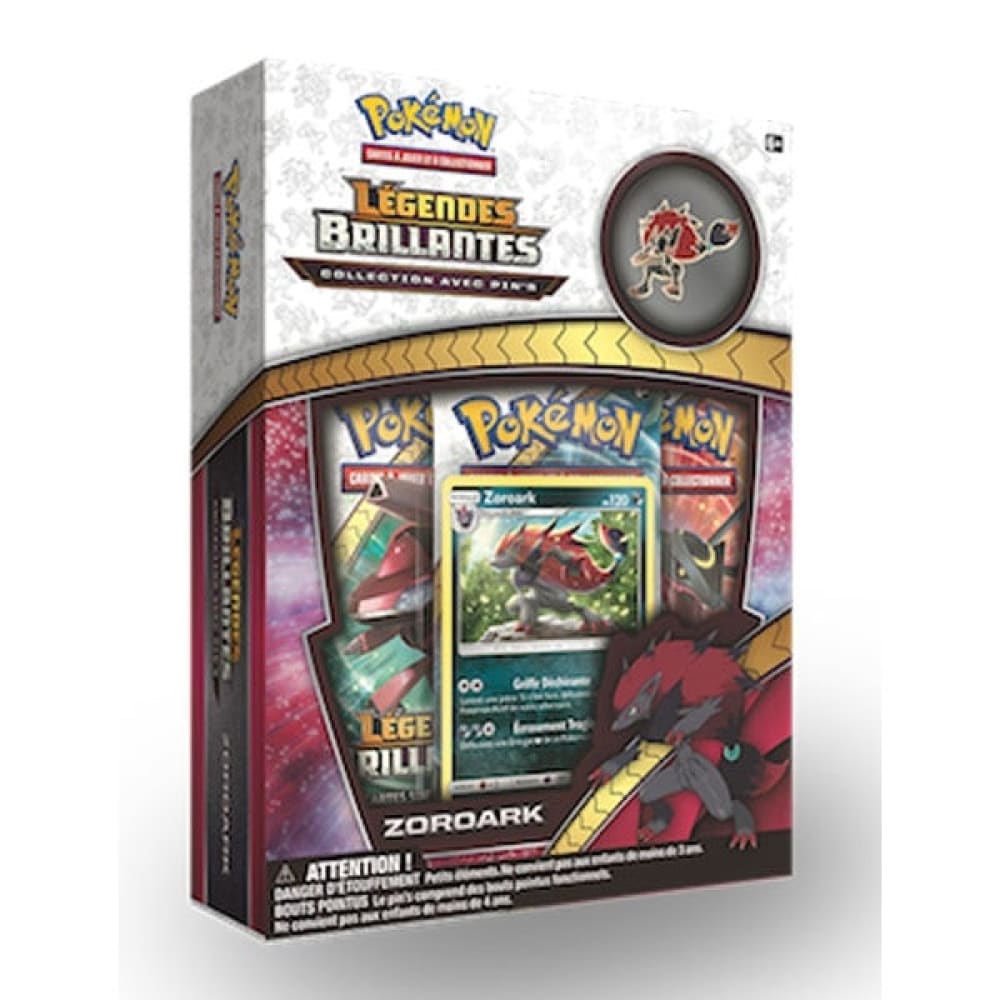 Pokémon -  Coffret - SL3.5 - Collections avec pin’s Légendes Brillantes – Zoroark - FR - Poke-Geek