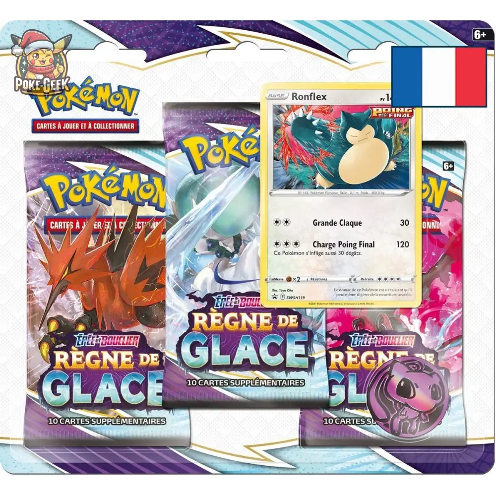 Pokémon - Coffret - Tripack - EB06 - Règne de Glace - Visuel aléatoire - Poke-Geek