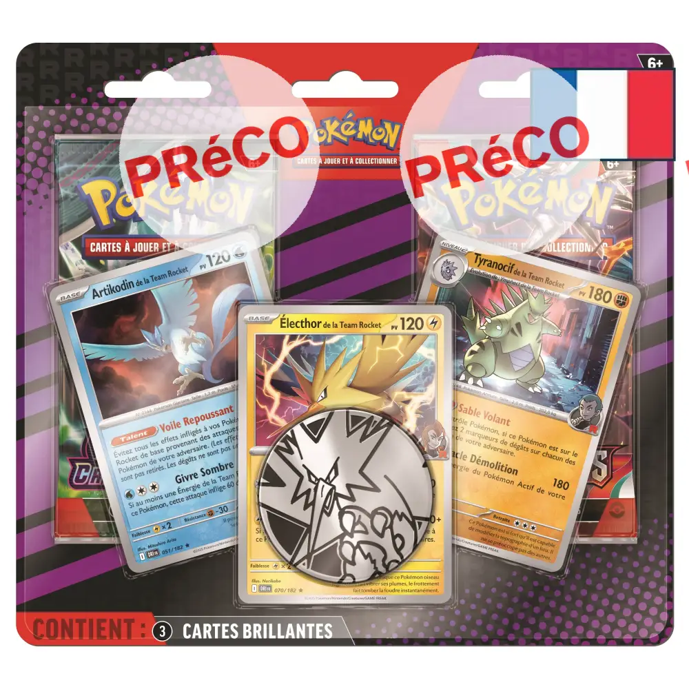 Pokémon – Duopack Team Rocket – Artikodin / Électhor / Tyranocif (FR)