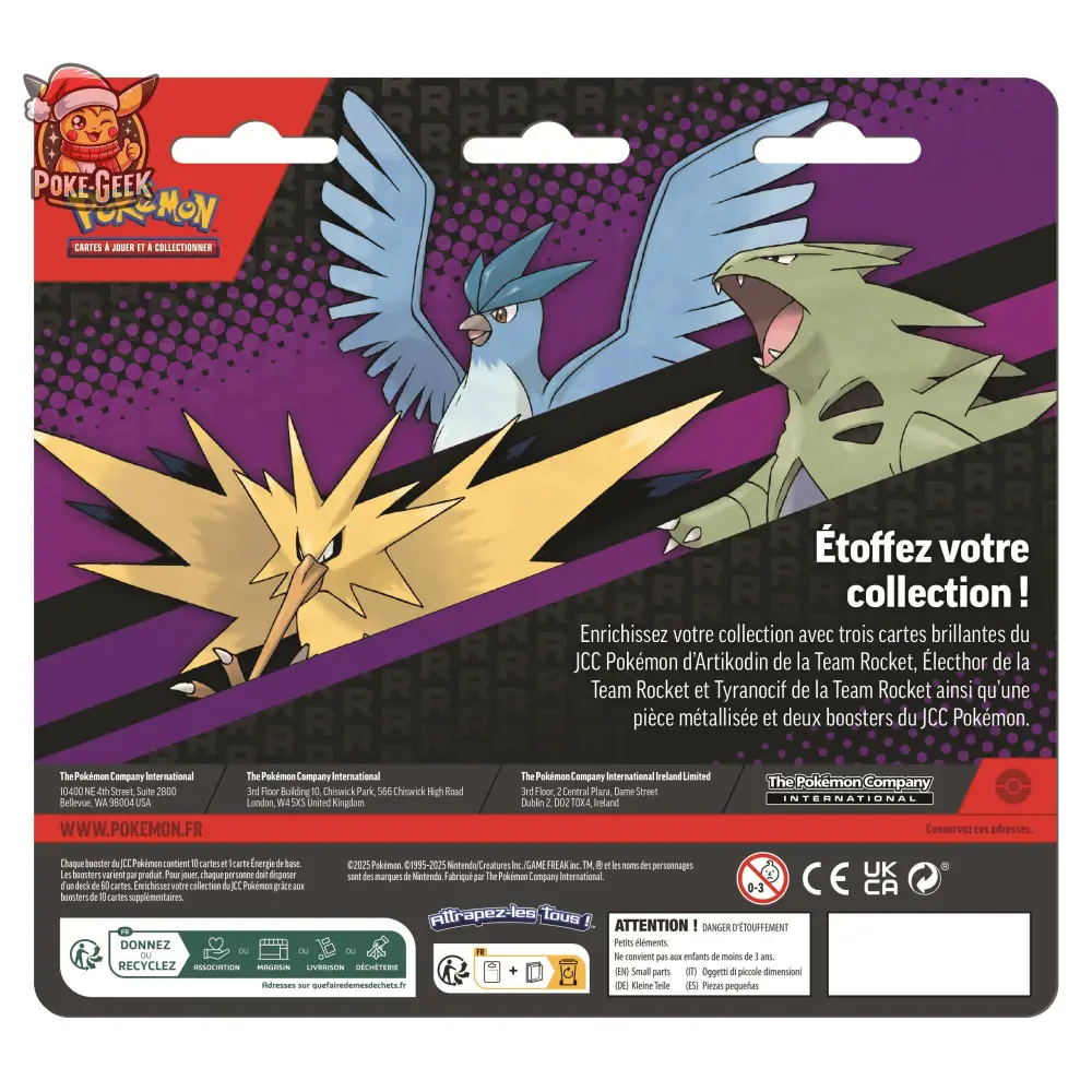 Pokémon – Duopack Team Rocket – Artikodin / Électhor / Tyranocif (FR) - Poke-Geek