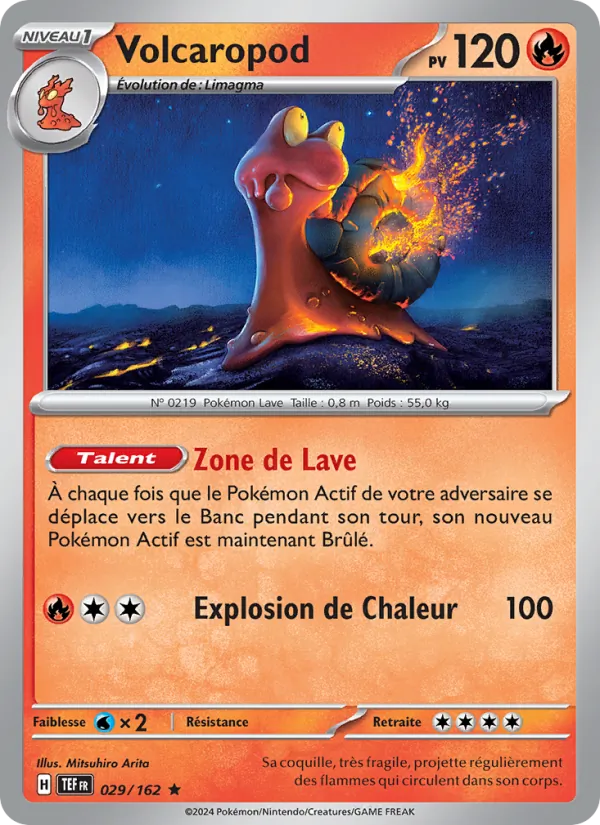 Volcaropod 29/162 — EV05 – Forces Temporelles — Carte Pokémon française