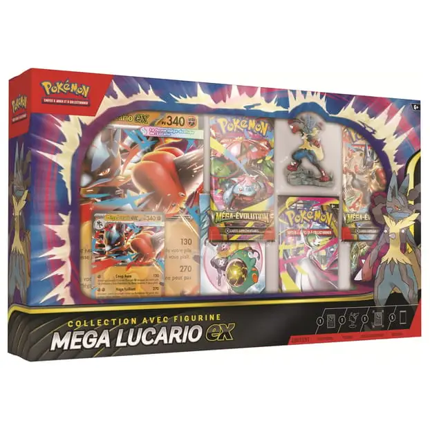 Pokémon JCC : Collection avec figurine Méga-Lucario-ex – Version Française - Poke-Geek