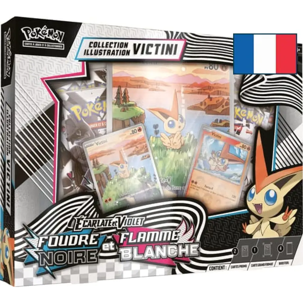 Pokémon JCC – Collection Illustration Unys: Victini (Écarlate & Violet EV 10.5 – Foudre Noire & Flamme Blanche – FR