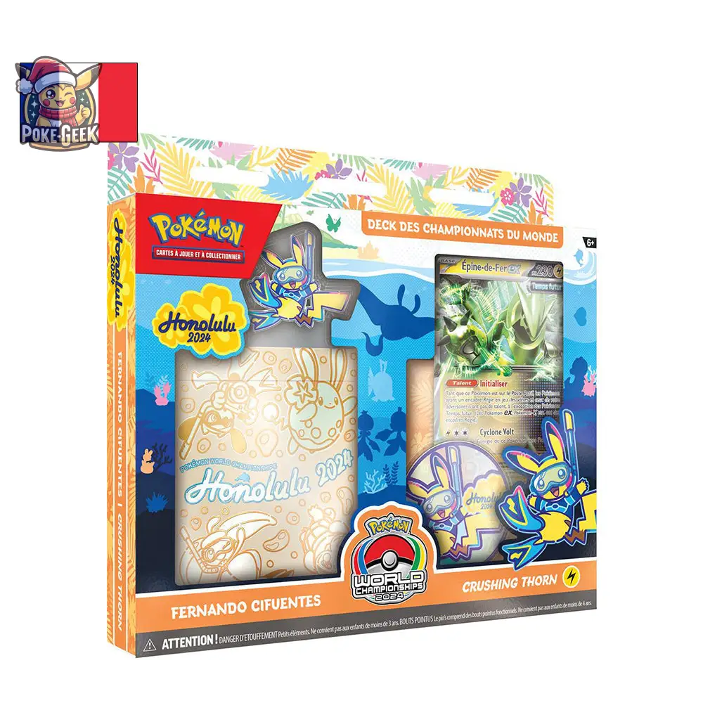 Pokémon - Lot de 4 Decks des Championnats du Monde : Honolulu 2024 (FR) - Poke-Geek