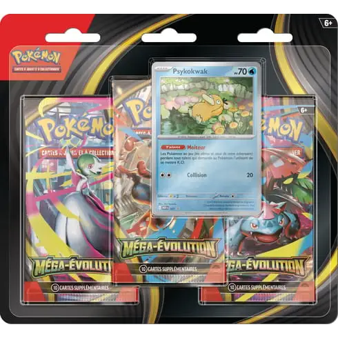 Pokémon – Tripack Méga Évolution – ME01  – Akwakwak ou Psykokwak (FR) - Poke-Geek