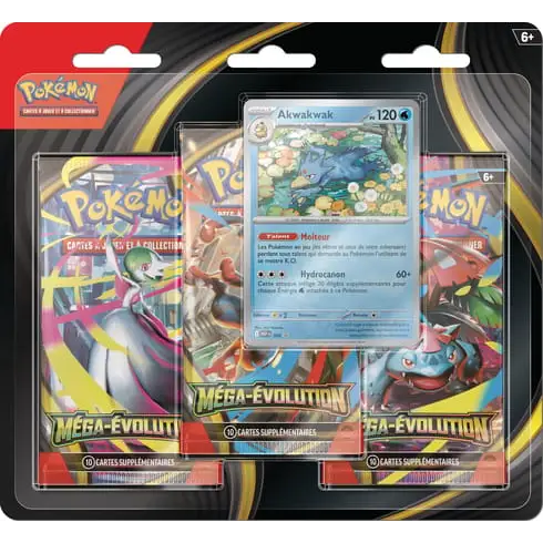 Pokémon – Tripack Méga Évolution – ME01  – Akwakwak ou Psykokwak (FR) - Poke-Geek