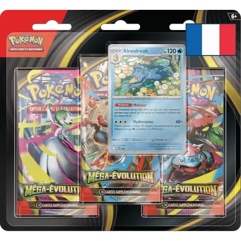 Pokémon – Tripack Méga Évolution – ME01  – Akwakwak ou Psykokwak (FR) MAX 1 TRIPACK DE CHAQUE / PERSONNE