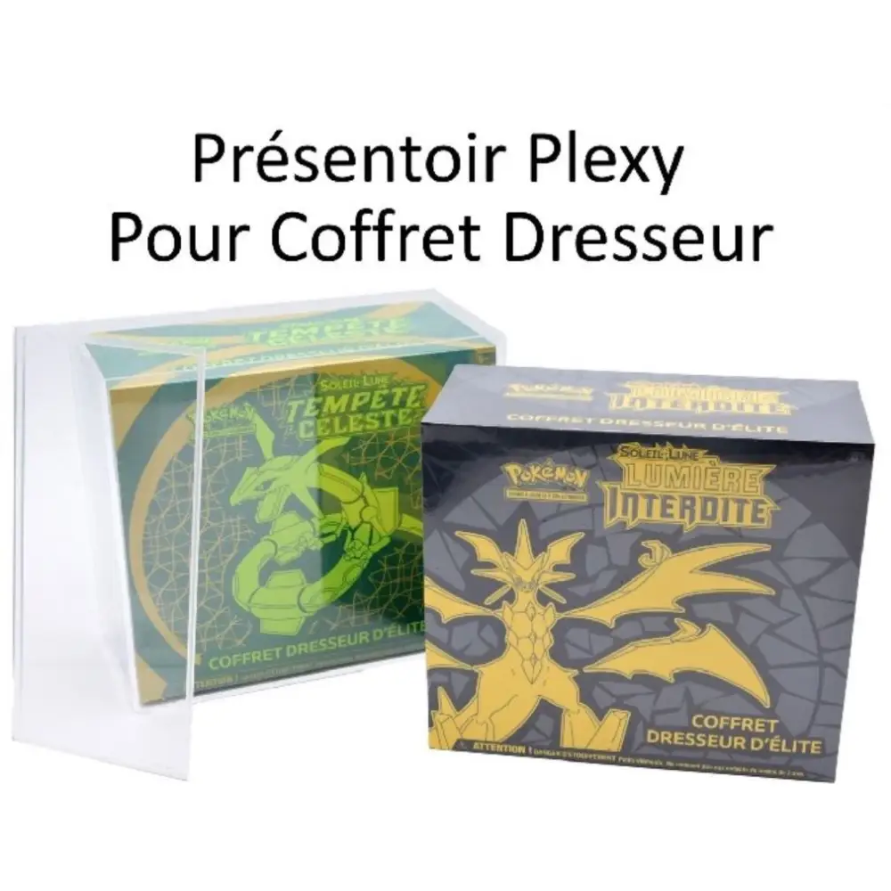 Présentoir Plexy pour Protection coffret (ETB) - Poke-Geek