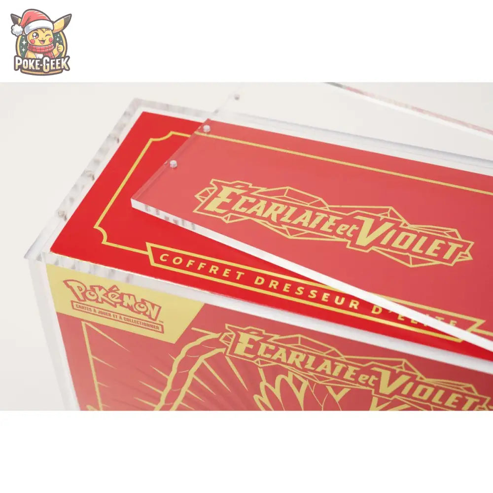 Protection Acrylique Pokémon – Coffret Dresseur d'Élite (ETB non inclus) - Poke-Geek