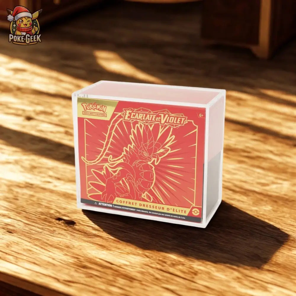 Protection Acrylique Pokémon – Coffret Dresseur d'Élite (ETB non inclus) - Poke-Geek