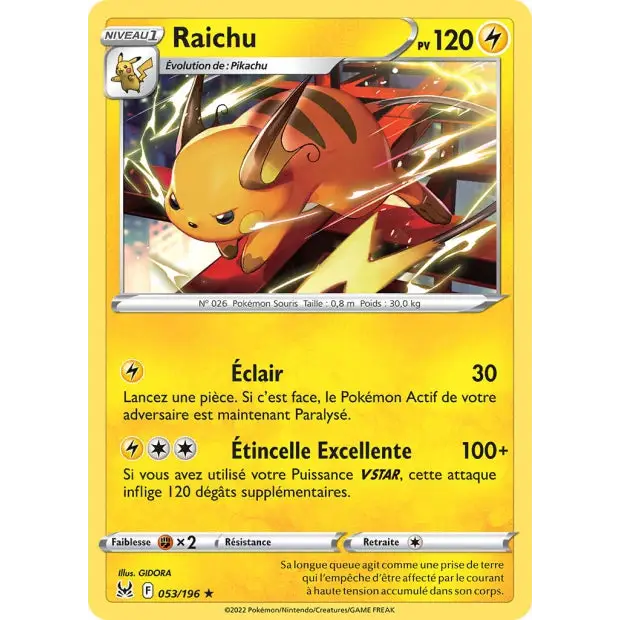Raichu - EB Origine Perdue - 53/196