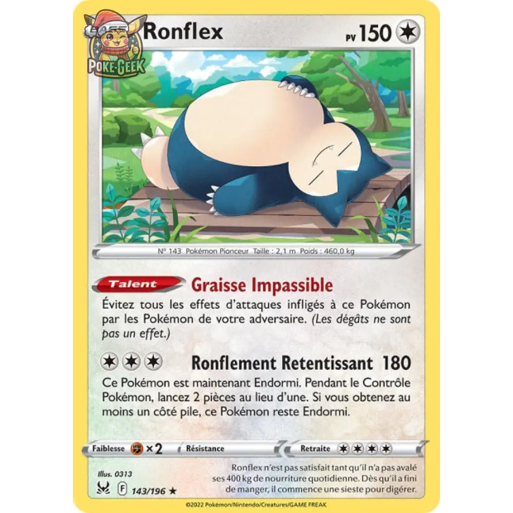 Ronflex - EB Origine Perdue - 143/196 - Poke-Geek