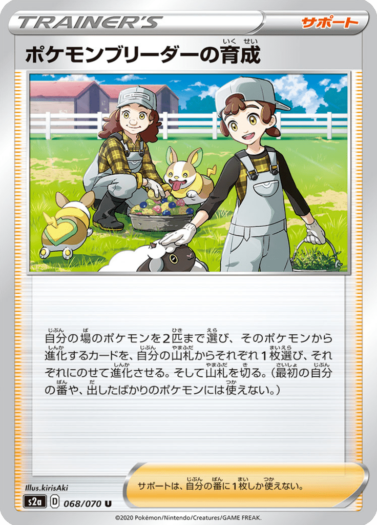 Vue agrandie de Pokémon Breeder's Nurturing, carte 068/070