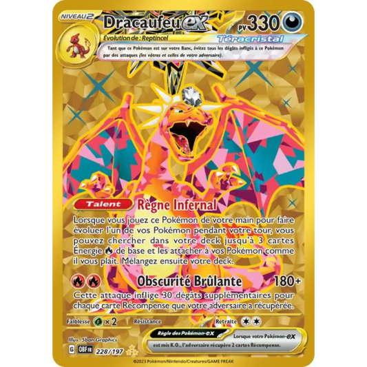 Secrete - Pokemon - Flammes Obsidiennes - Dracaufeu ex 228/197