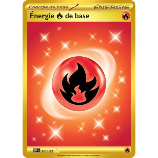 Secrete - Pokemon - Flammes Obsidiennes - Énergie Feu de Base 230/197