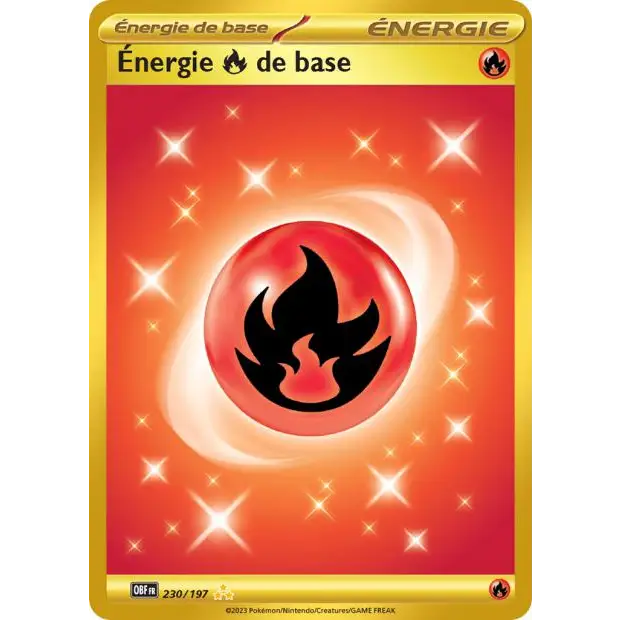 Secrete - Pokemon - Flammes Obsidiennes - Énergie Feu de Base 230/197 - Poke-Geek