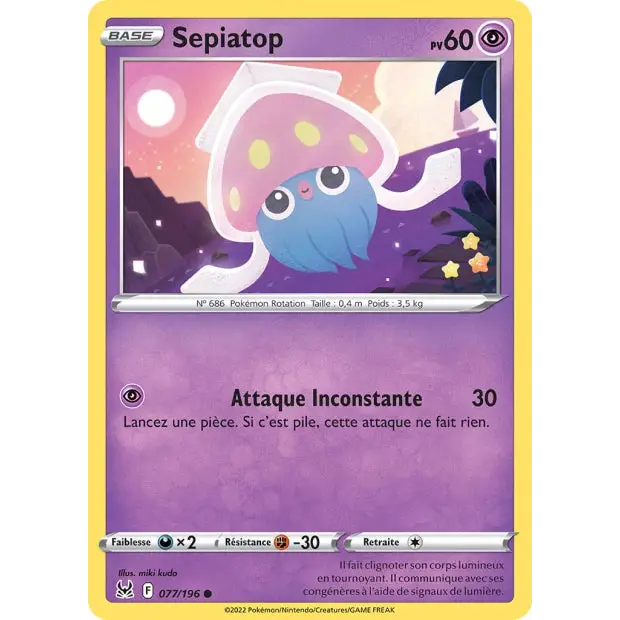 Sepiatop - EB Origine Perdue - 77/196 - Poke-Geek