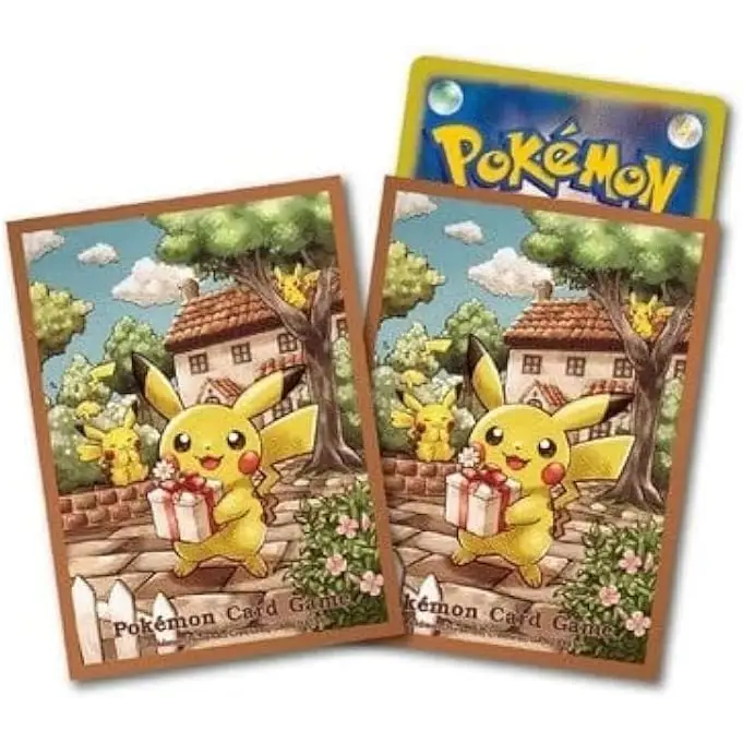 Sleeves Pokémon Center - Cadeau de Pikachu (64 unités - Scellé - Exclusivité Japon) - Poke-Geek