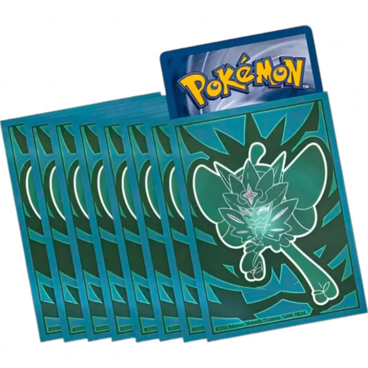 Sleeves Pokémon – Mascarade Crépusculaire – Ogerpon Masque Turquoise (65 Protège-cartes Standard)