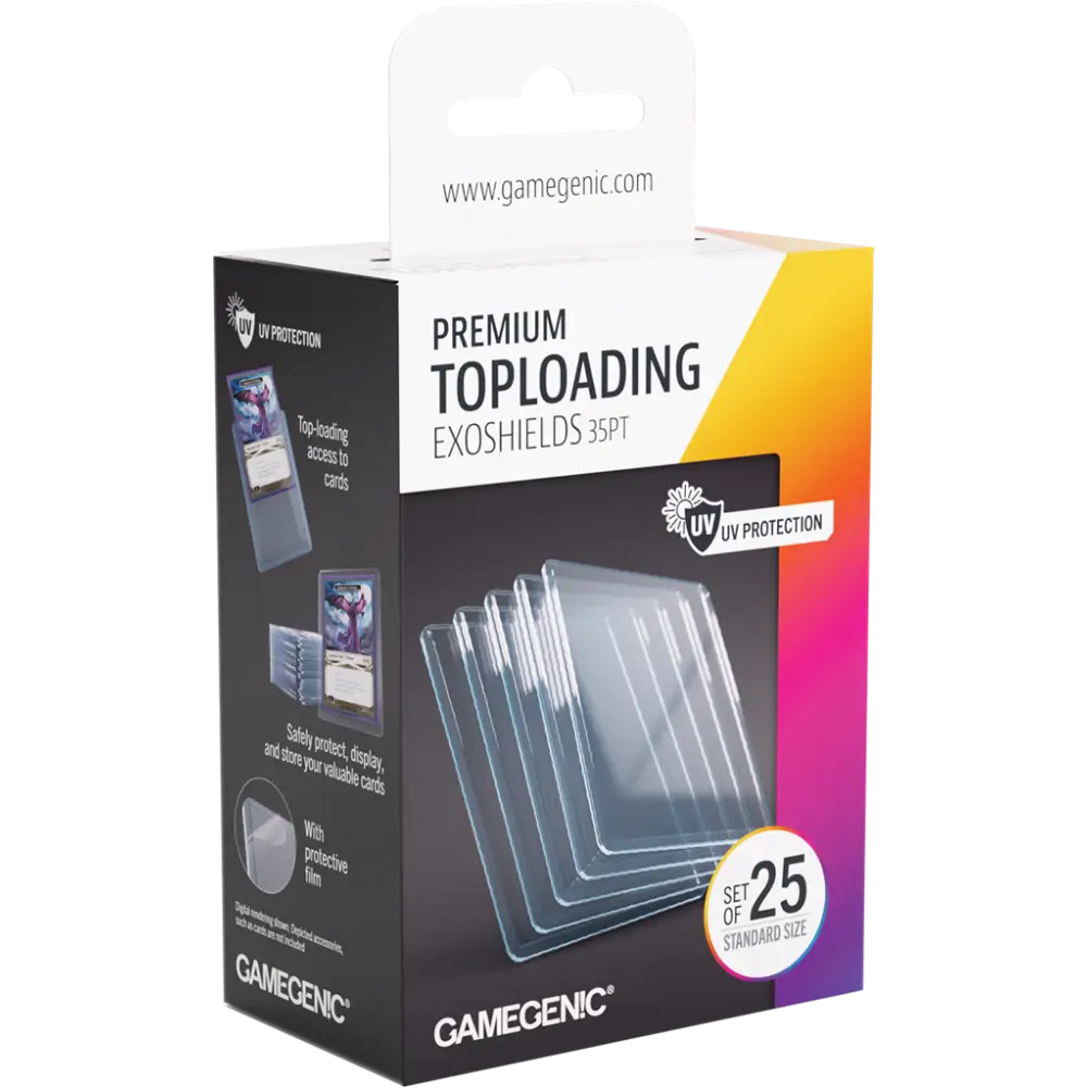 Toploader Exoshield 35pt – Standard Size (Set de 25) – Gamegenic - Poke-Geek